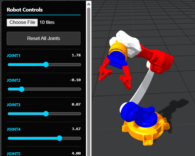 Advanced 3D URDF Robotic Model Viewer