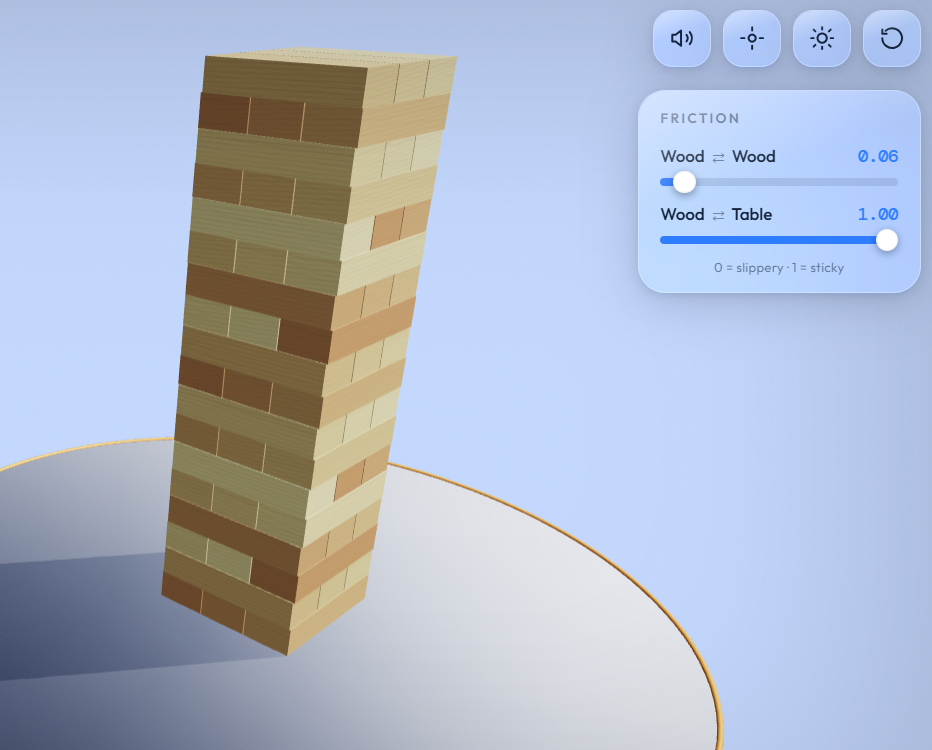 How to Teach the Coefficient of Friction with an Interactive Tower Game